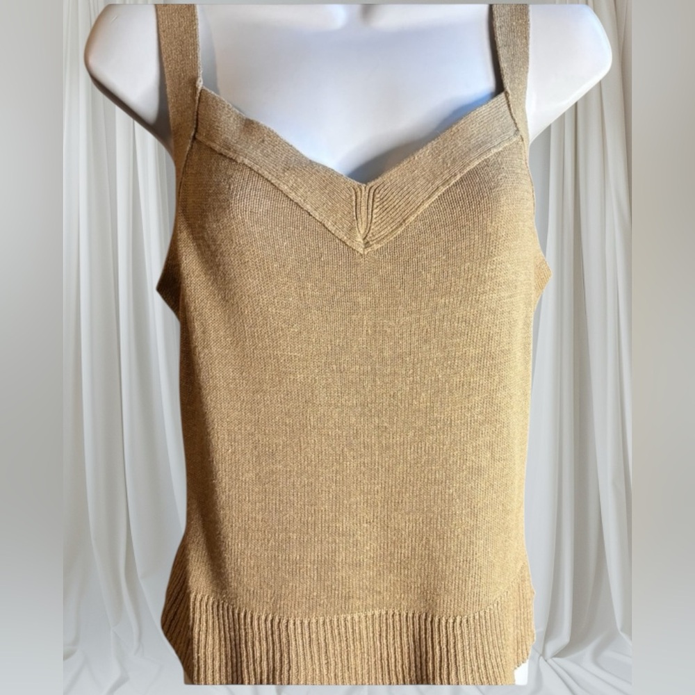 Banana Republic Tan Knit Tank Top Size Medium New Without Tags Tags!